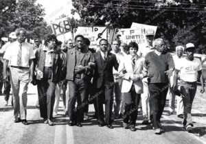 Church and civil rights leaders like Rev. Dr. Joseph Lowery and Walter Fauntroy marched with local citizen organizers